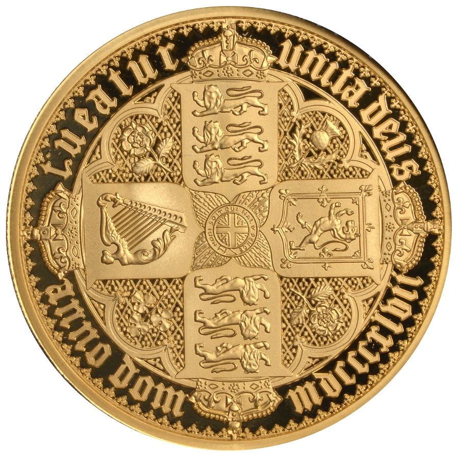 Alderney 2 Sovereigns - Elizabeth II Gothic - Quartered Arms; Gold Proof
