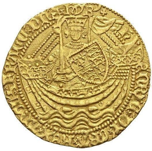 1 Noble - Henry V class C obverse