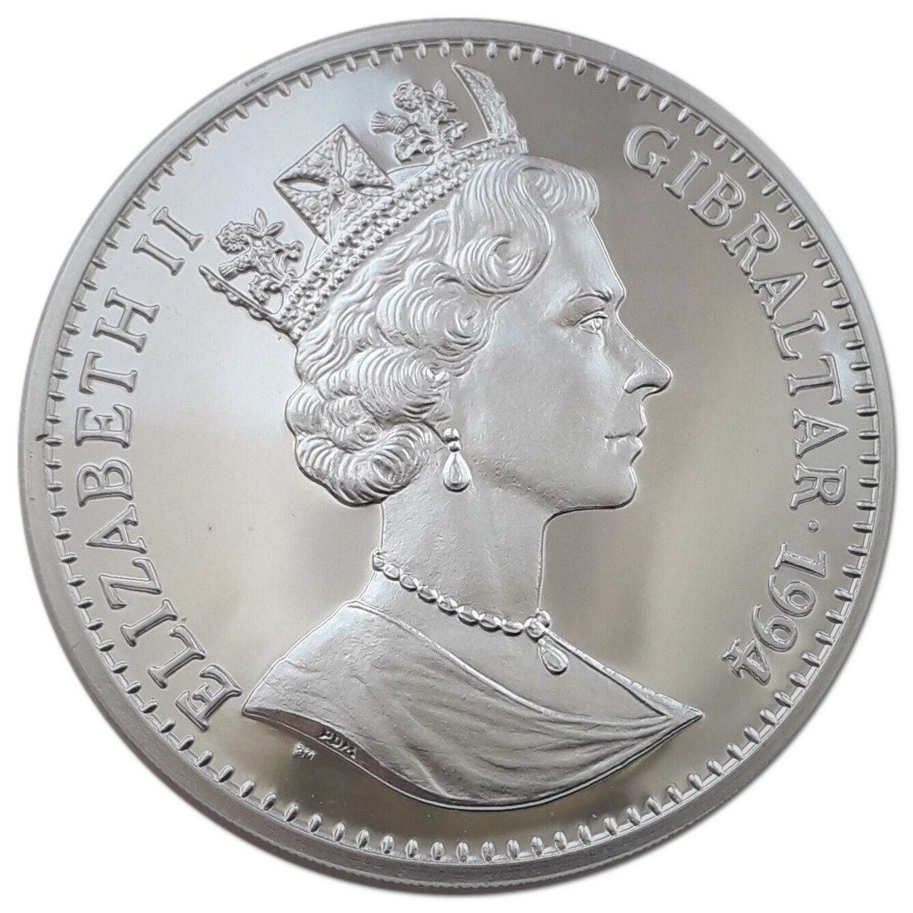 Gibraltar 1 Crown - Elizabeth II Maltese Convoys; Silver Proof obverse
