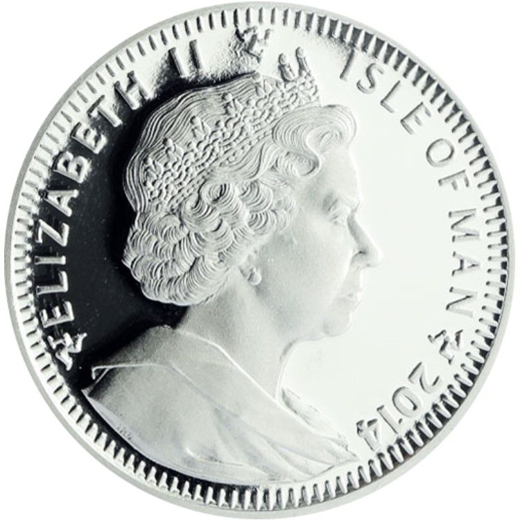 Isle of Man 1 Crown - Elizabeth II Snowshoe Cat; Silver obverse