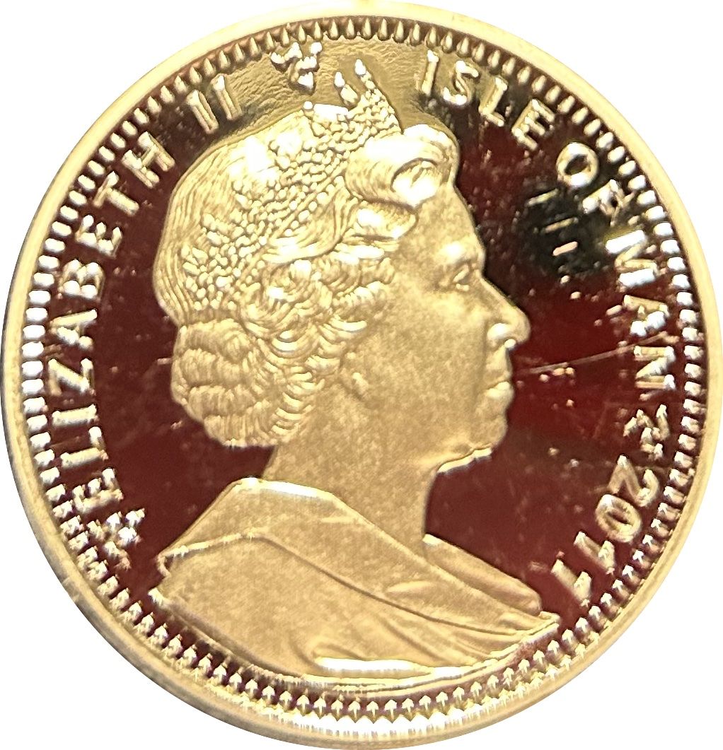 Isle of Man 1 Crown - Elizabeth II Turkish Angora Cat; Silver obverse