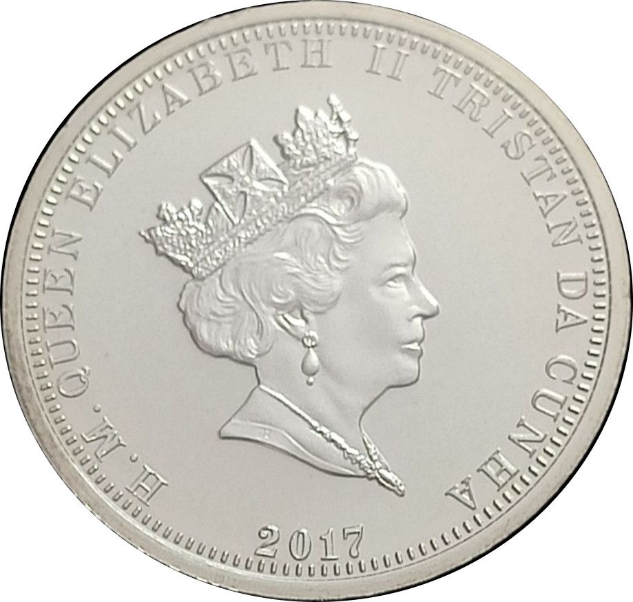 Tristan da Cunha 1 Pound - Elizabeth II House of Windsor centenary; Edward VIII obverse