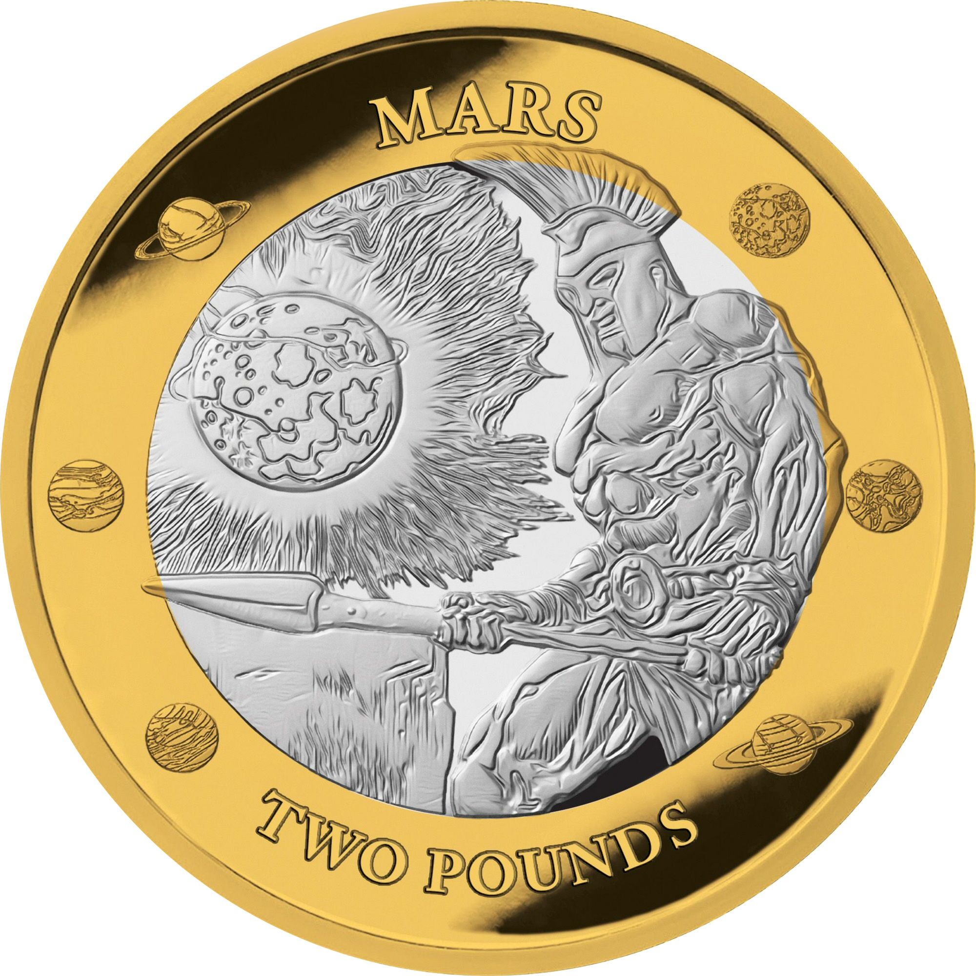 British Antarctic Territory 2 Pounds - Charles III Mars Glacier reverse
