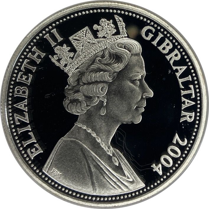 Gibraltar 5 Pounds - Elizabeth II D-Day Landings obverse