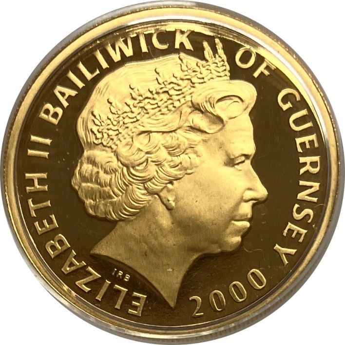 Guernsey 25 Pounds - Elizabeth II Queen Mother's 100th Birthday - Gold obverse