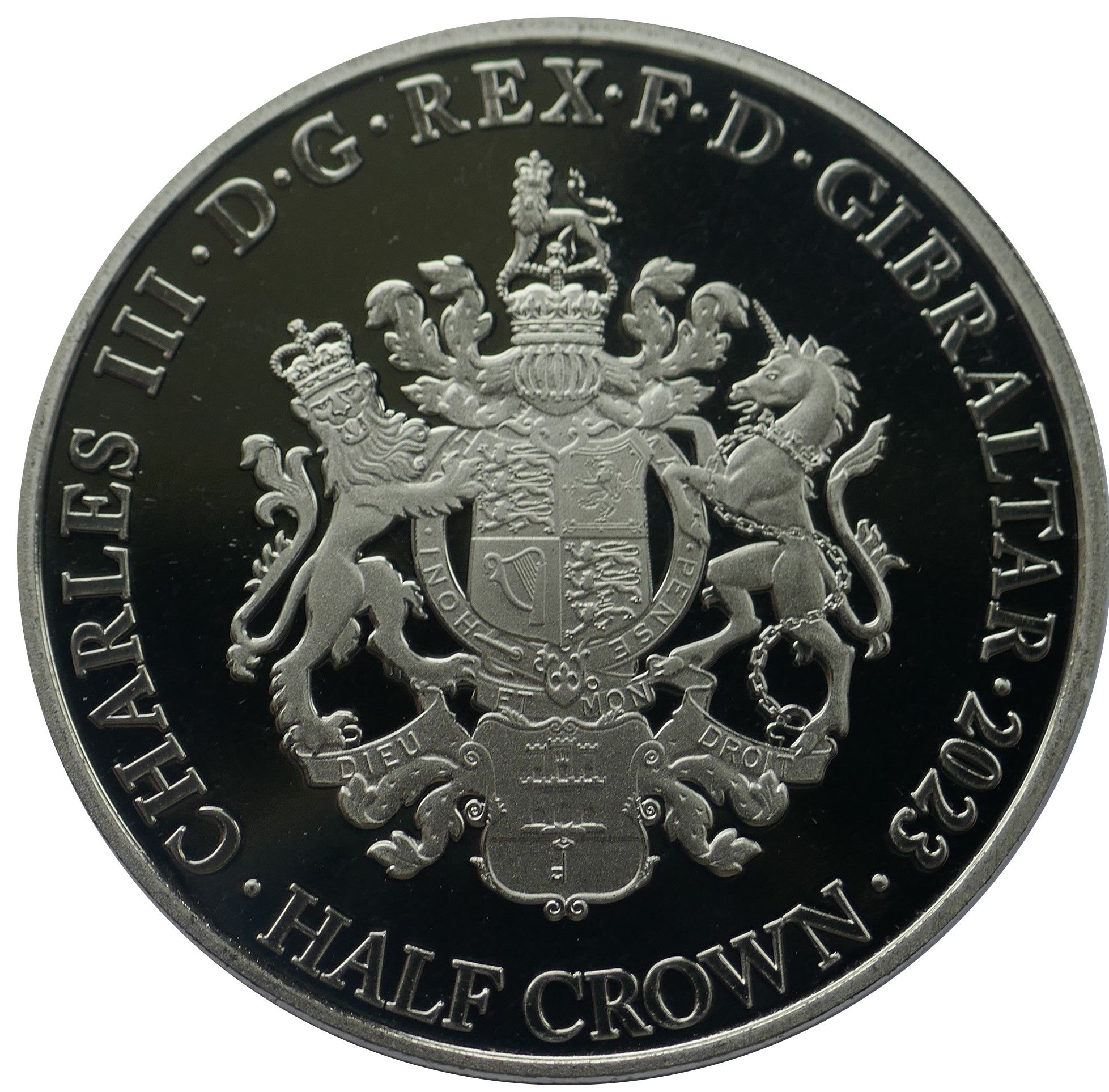 Gibraltar ½ Crown - Charles III Tutankhamun obverse