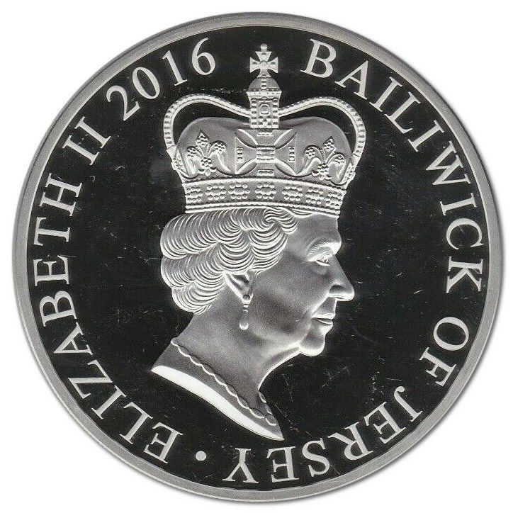 Jersey 10 Pounds - Elizabeth II 90th Birthday obverse