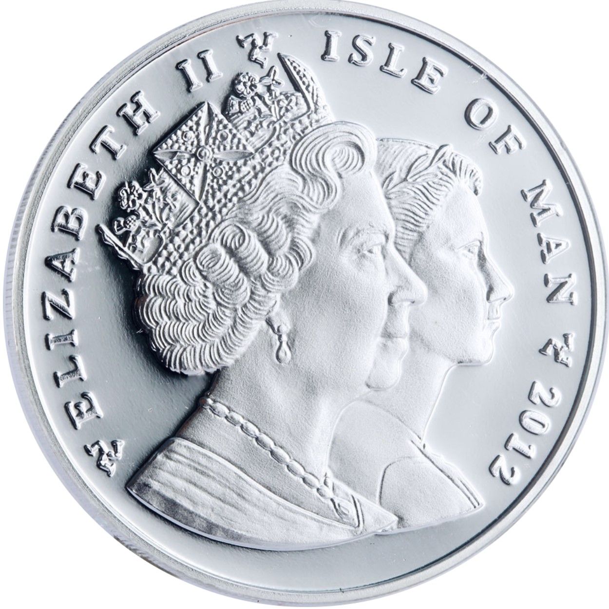 Isle of Man 1 Crown - Elizabeth II Manx Cat; Silver obverse