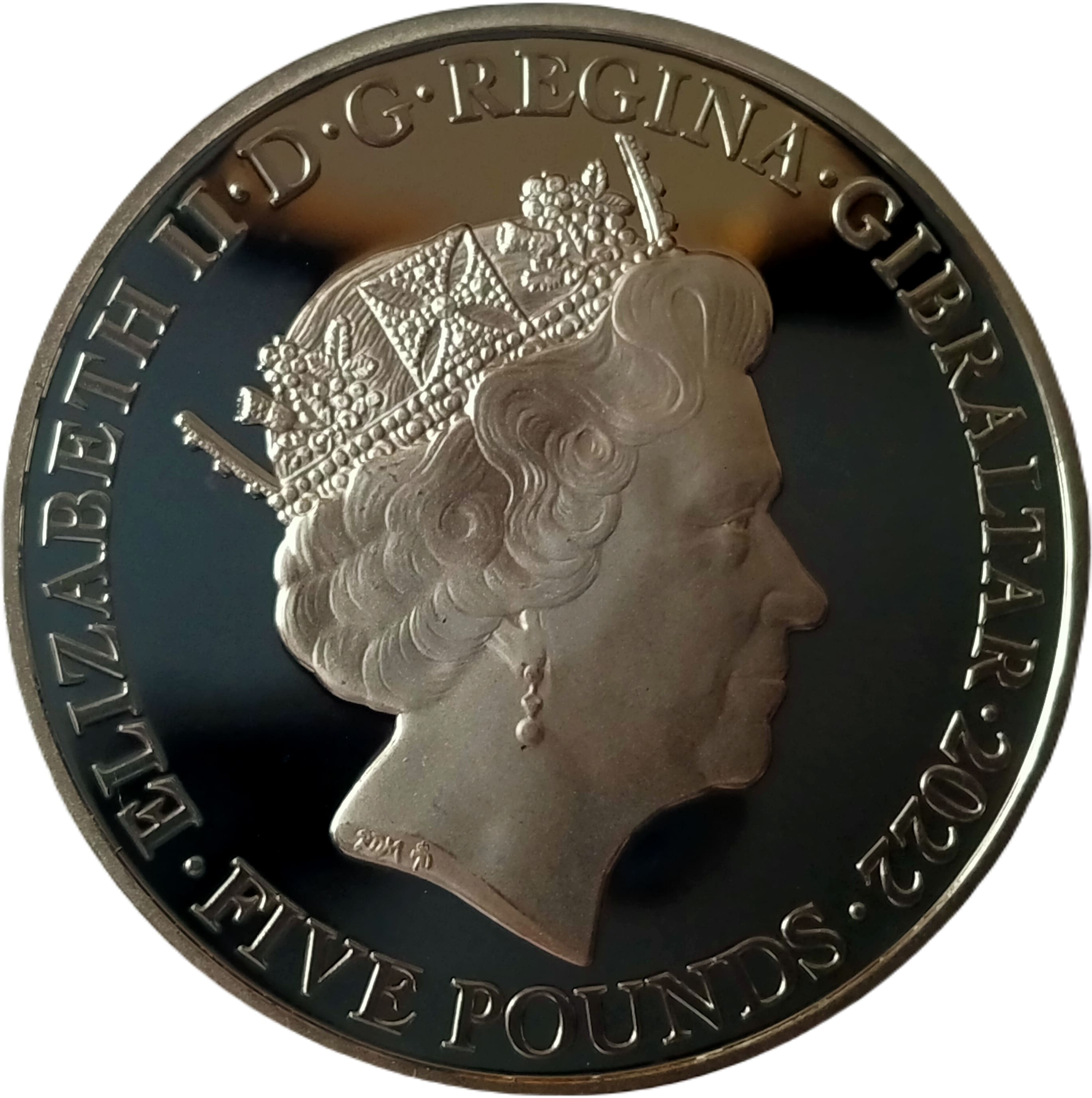Gibraltar 5 Pounds - Elizabeth II Mons Calpe and Gibraltar Airways obverse