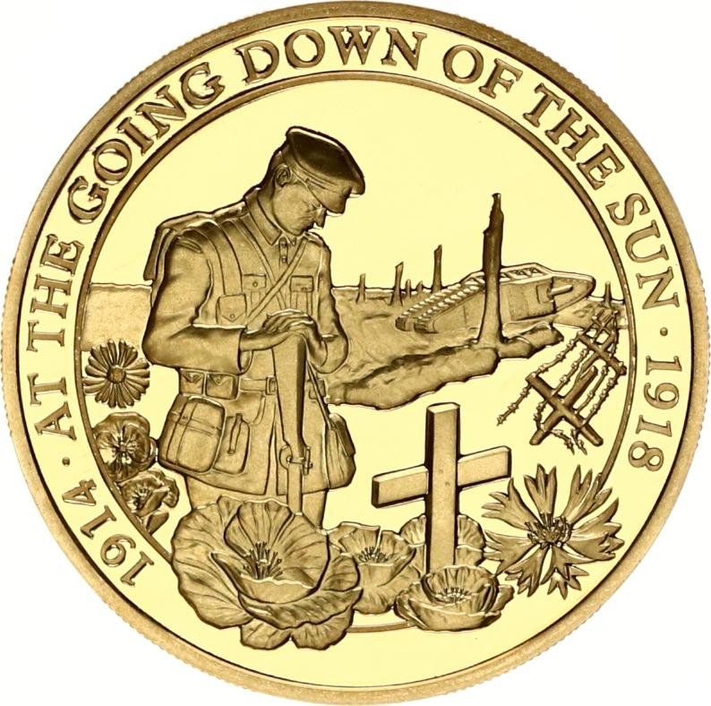 Gibraltar ½ Crown - Elizabeth II At the Going Down of the Sun; Gold plated