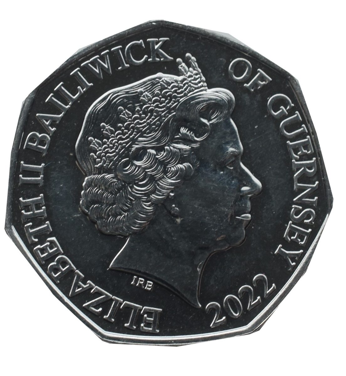 Guernsey 50 Pence - Elizabeth II Defender of the Faith; Silver and Gold Plated obverse