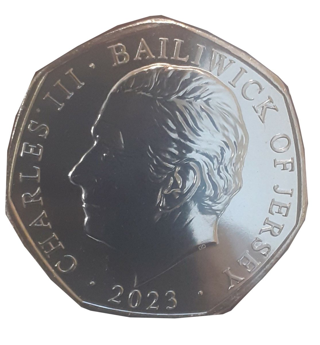 Jersey 50 Pence - Charles III Royal Residence - The Palace of Holyroodhouse obverse