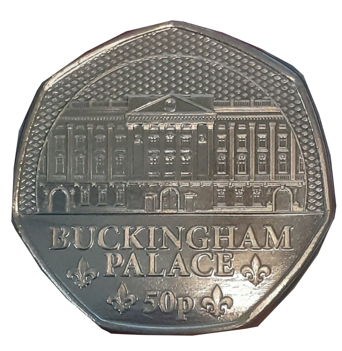 Jersey 50 Pence - Charles III Royal Residence - Buckingham Palace reverse