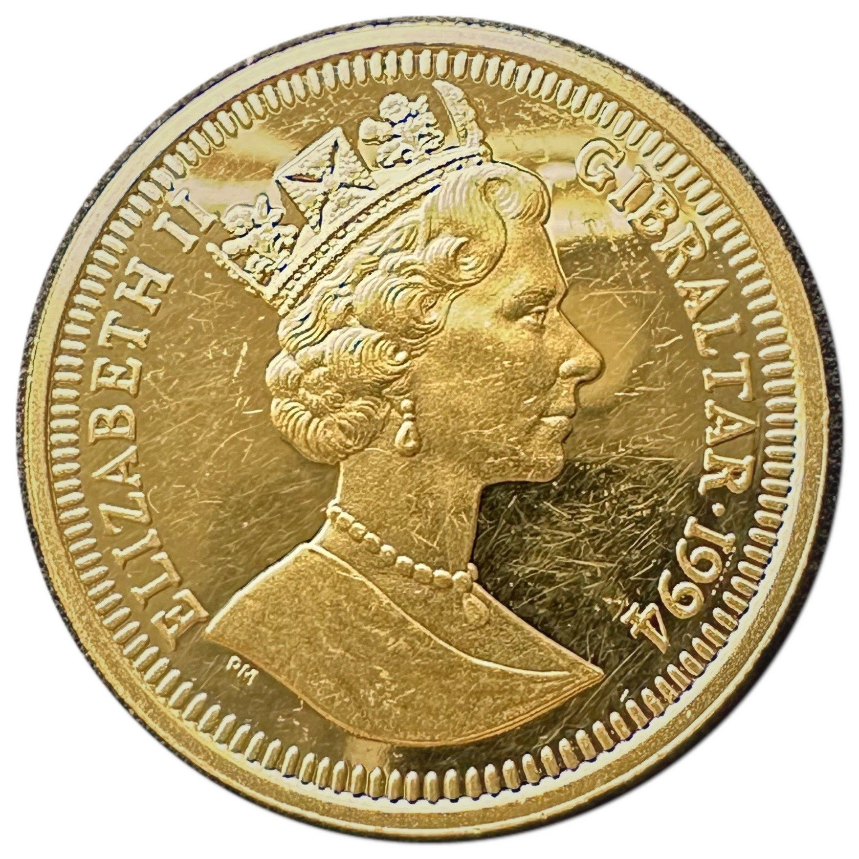 Gibraltar ⅕ Crown - Elizabeth II The Mary Celeste obverse