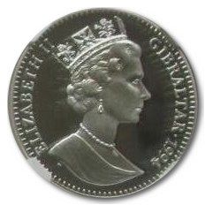 Gibraltar 1 Crown - Elizabeth II The Three Garridebs; Silver Proof obverse