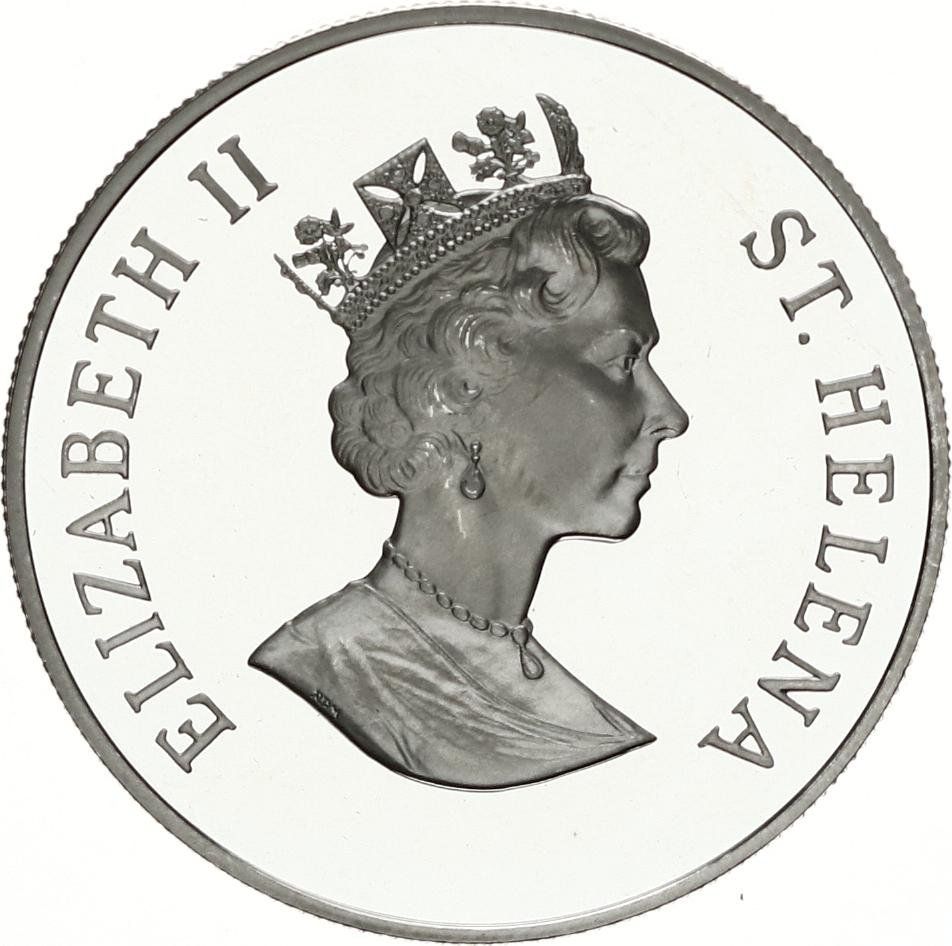 Saint Helena 50 Pence - Elizabeth II Rainpiper bird obverse