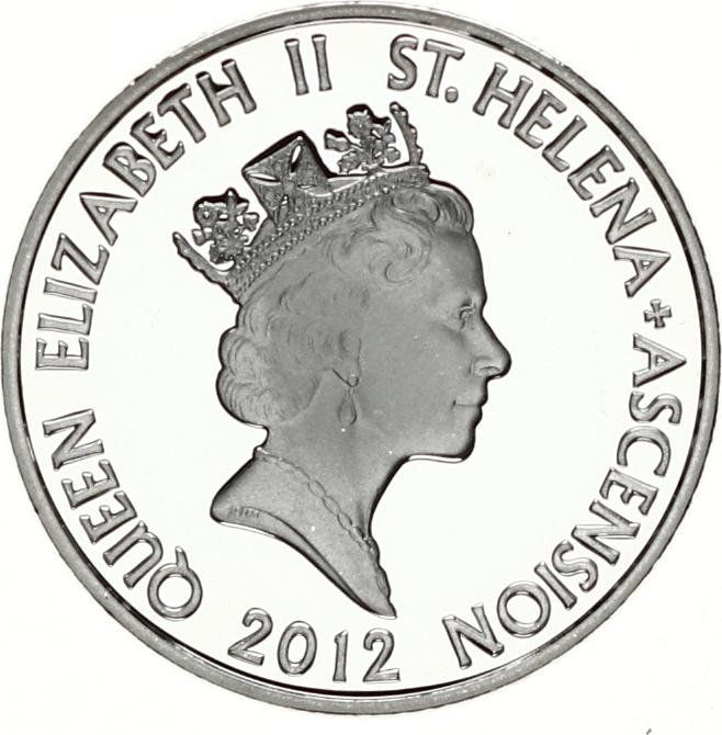 Saint Helena and Ascension 10 Pence - Elizabeth II Peacock obverse