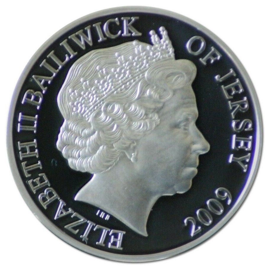 Jersey 5 Pounds - Elizabeth II Naval Aviation - Black Cats; Silver Proof obverse