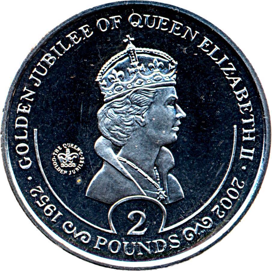 South Georgia and the South Sandwich Islands 2 Pounds - Elizabeth II Golden Jubilee