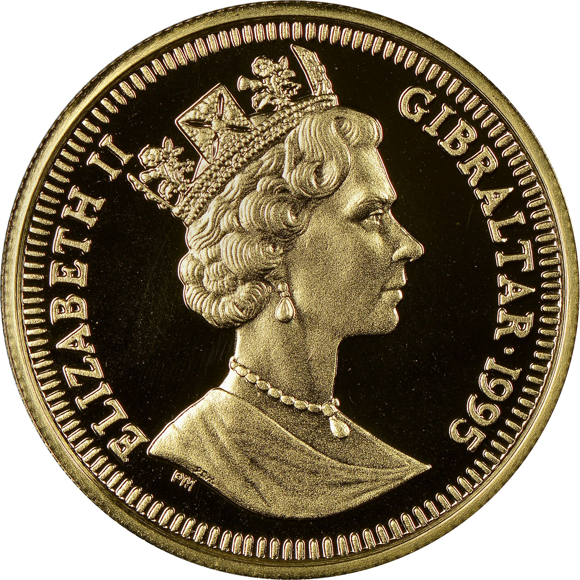 Gibraltar ⅕ Crown - Elizabeth II Long Jumper obverse