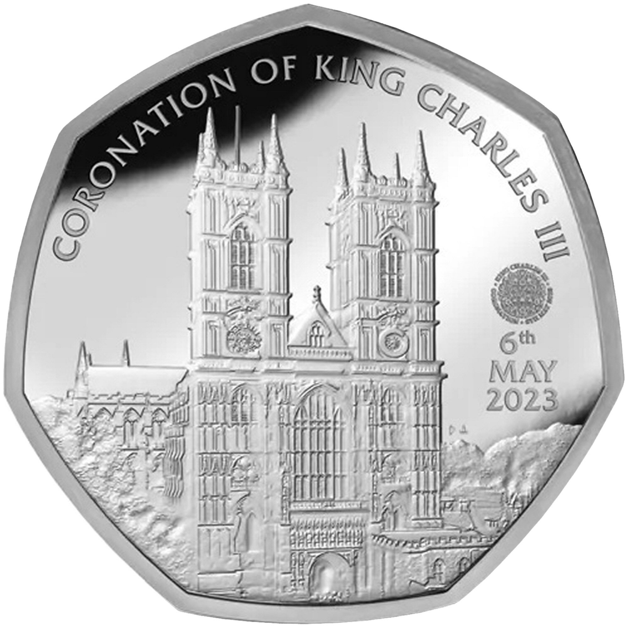 British Antarctic Territory 50 Pence - Charles III Westminster Abbey reverse