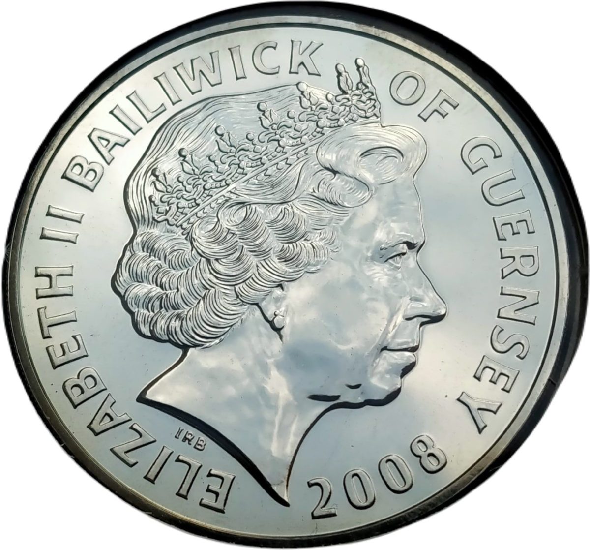 Guernsey 5 Pounds - Elizabeth II Schneiders Trophy Victory obverse