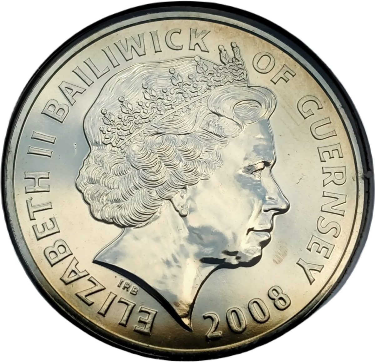 Guernsey 5 Pounds - Elizabeth II Berlin Airlift obverse
