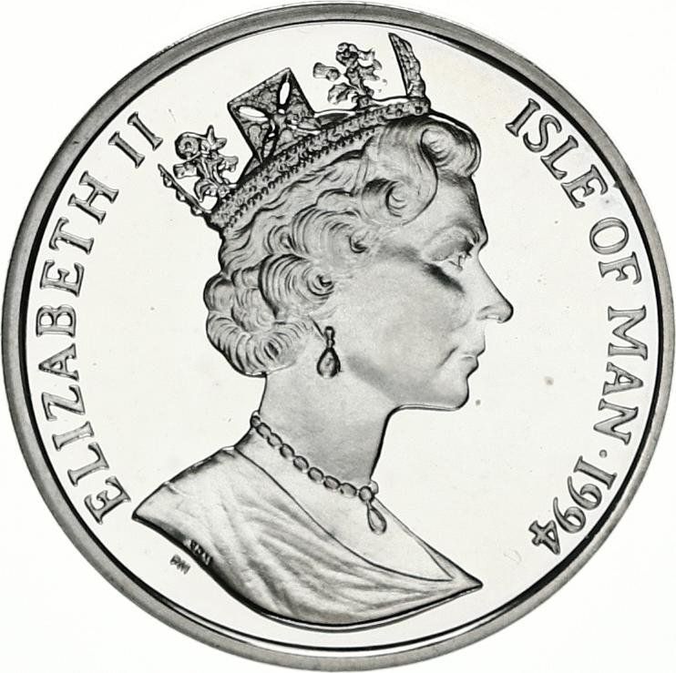 Isle of Man 10 Pounds - Elizabeth II Nigel Mansell obverse