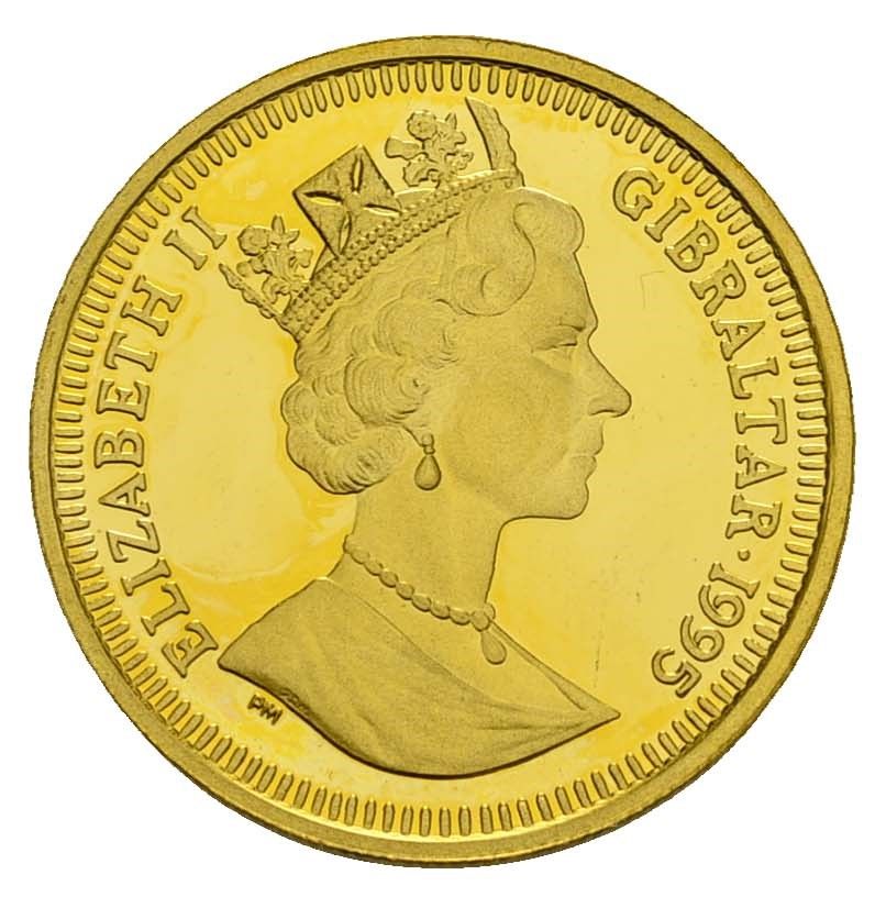 Gibraltar ⅕ Royal - Elizabeth II Collie obverse