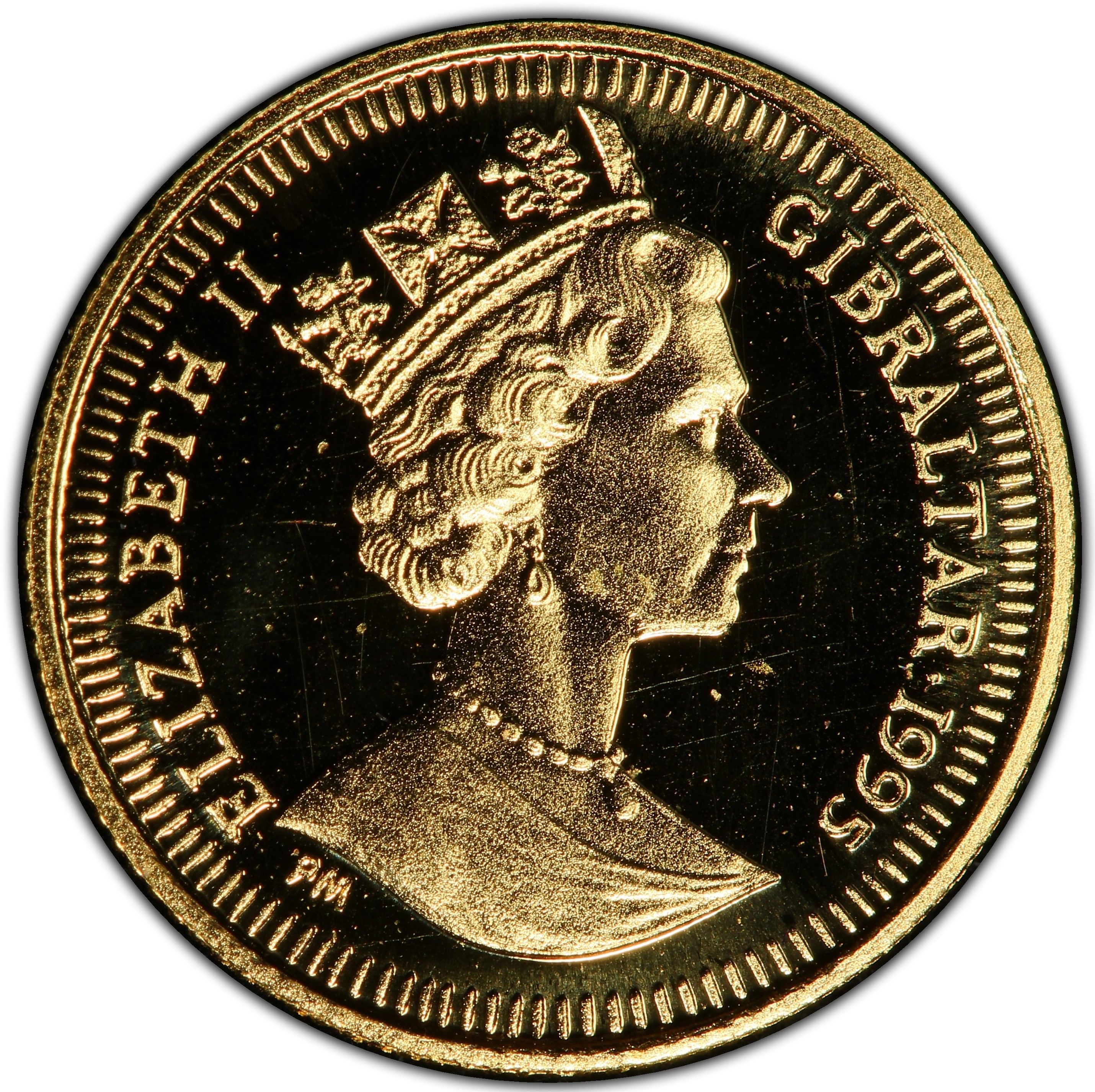 Gibraltar ½ Royal - Elizabeth II Collie obverse