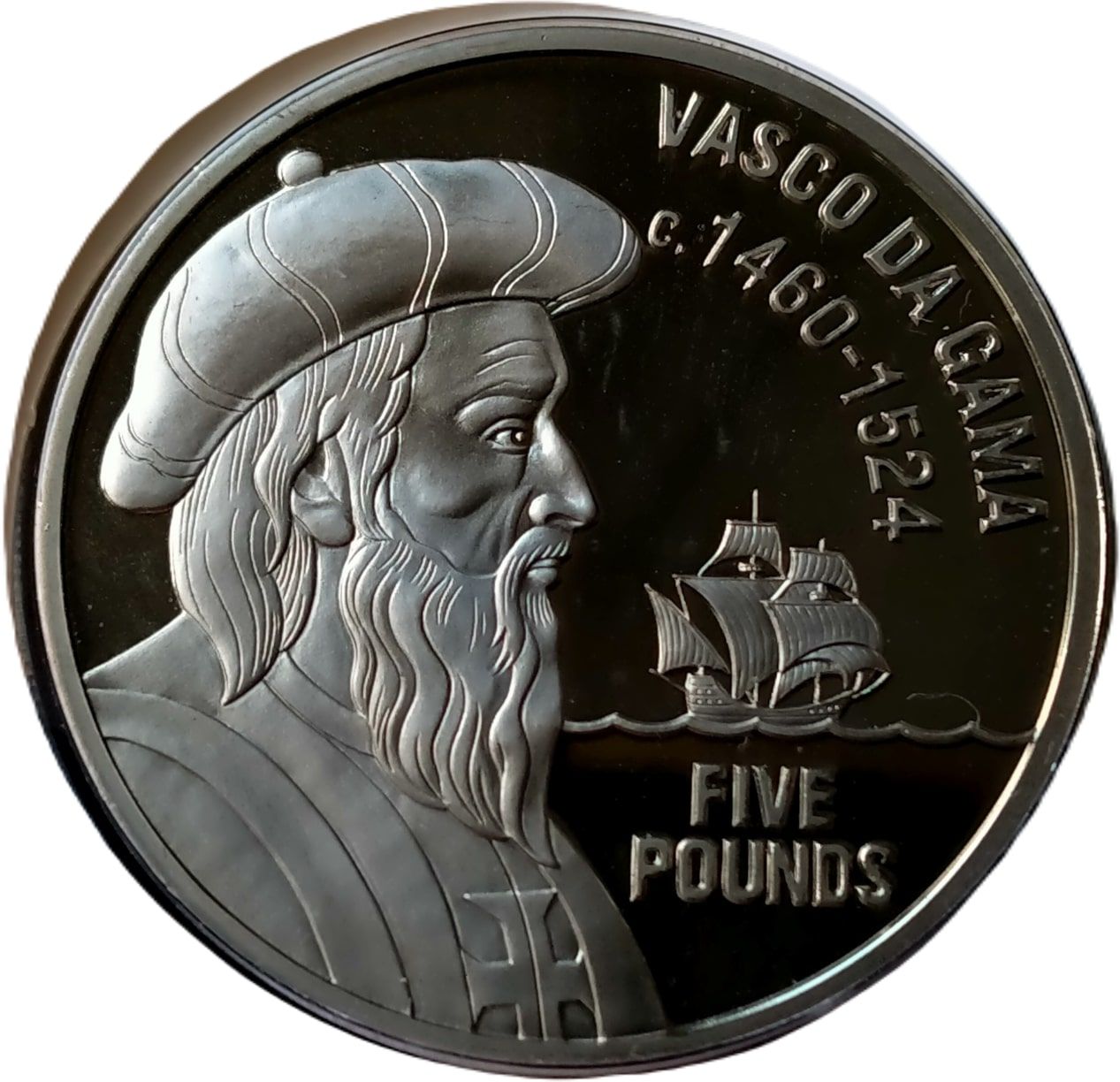 Jersey 5 Pounds - Elizabeth II Sea Exploration - Vasco Da Gama reverse