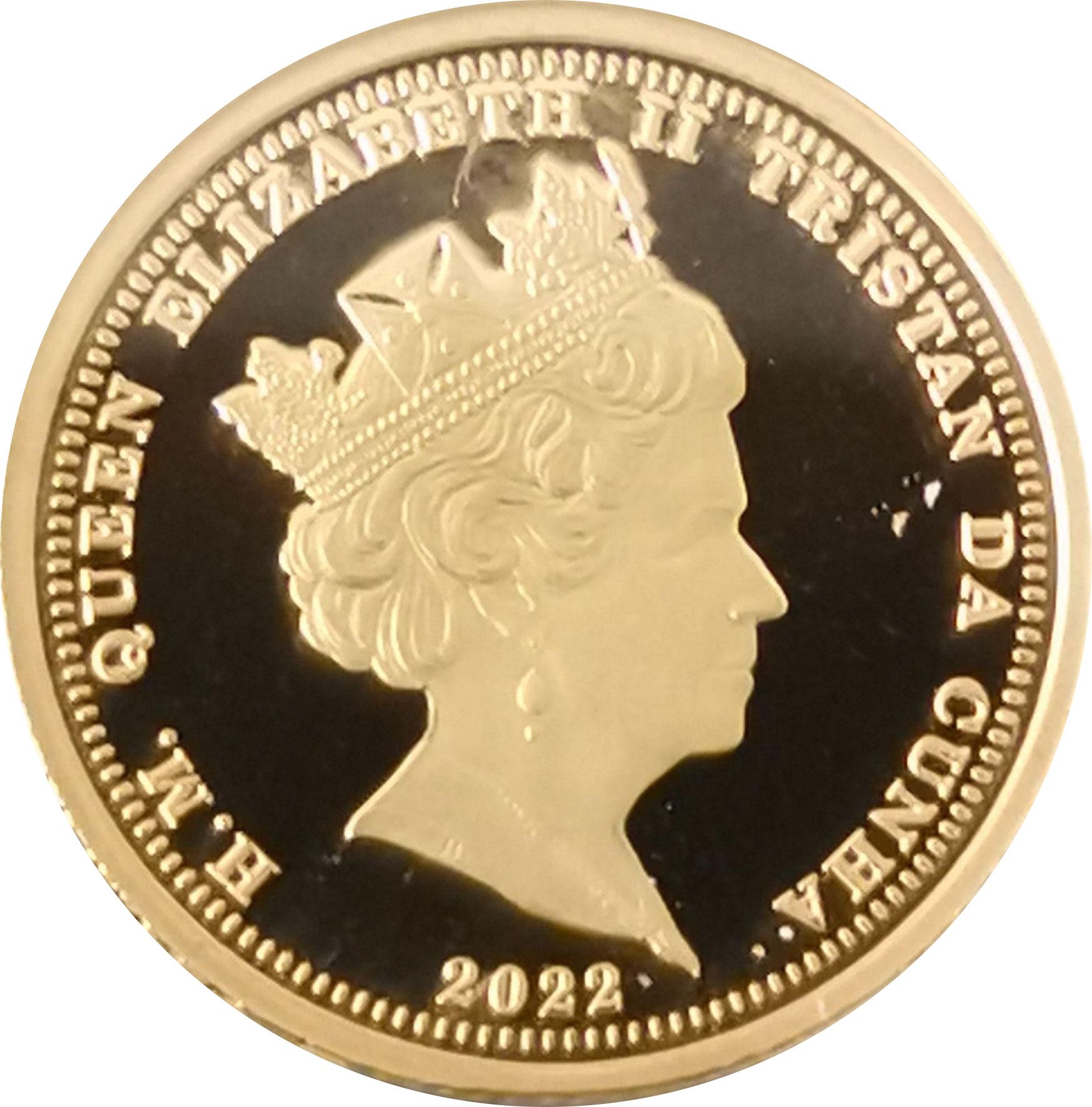 Tristan da Cunha ¼ Sovereign - Elizabeth II King George VI tribute obverse