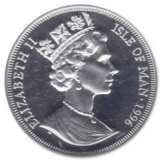 Isle of Man 1 Crown - Elizabeth II Orchis; Silver Proof obverse