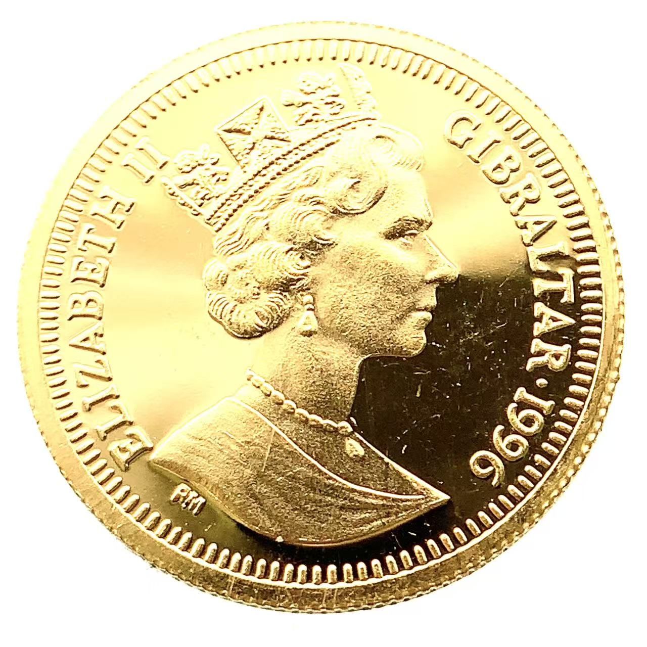 Gibraltar ⅒ Royal - Elizabeth II Bulldog obverse