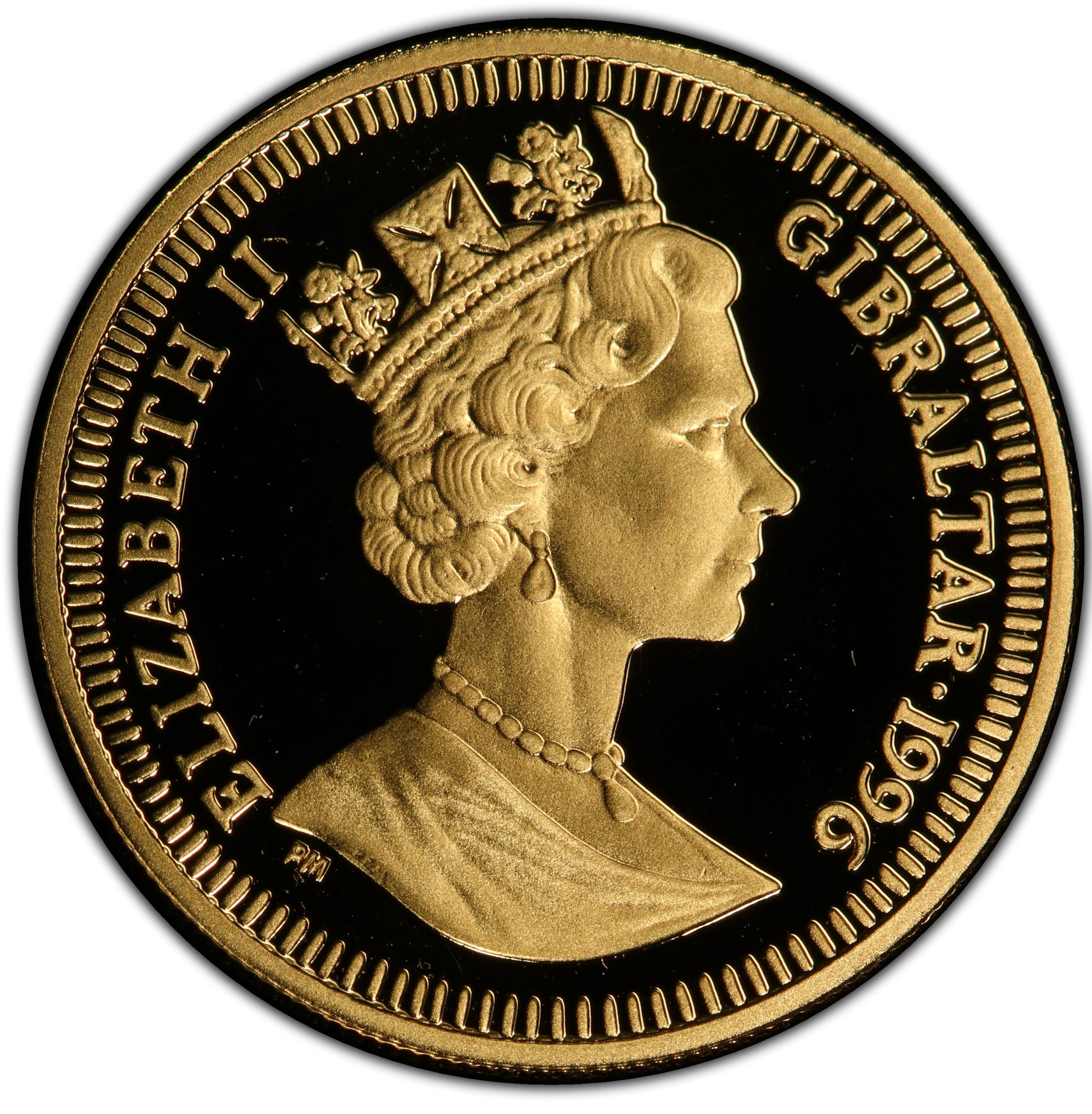 Gibraltar ⅕ Crown - Elizabeth II Audrey Hepburn obverse