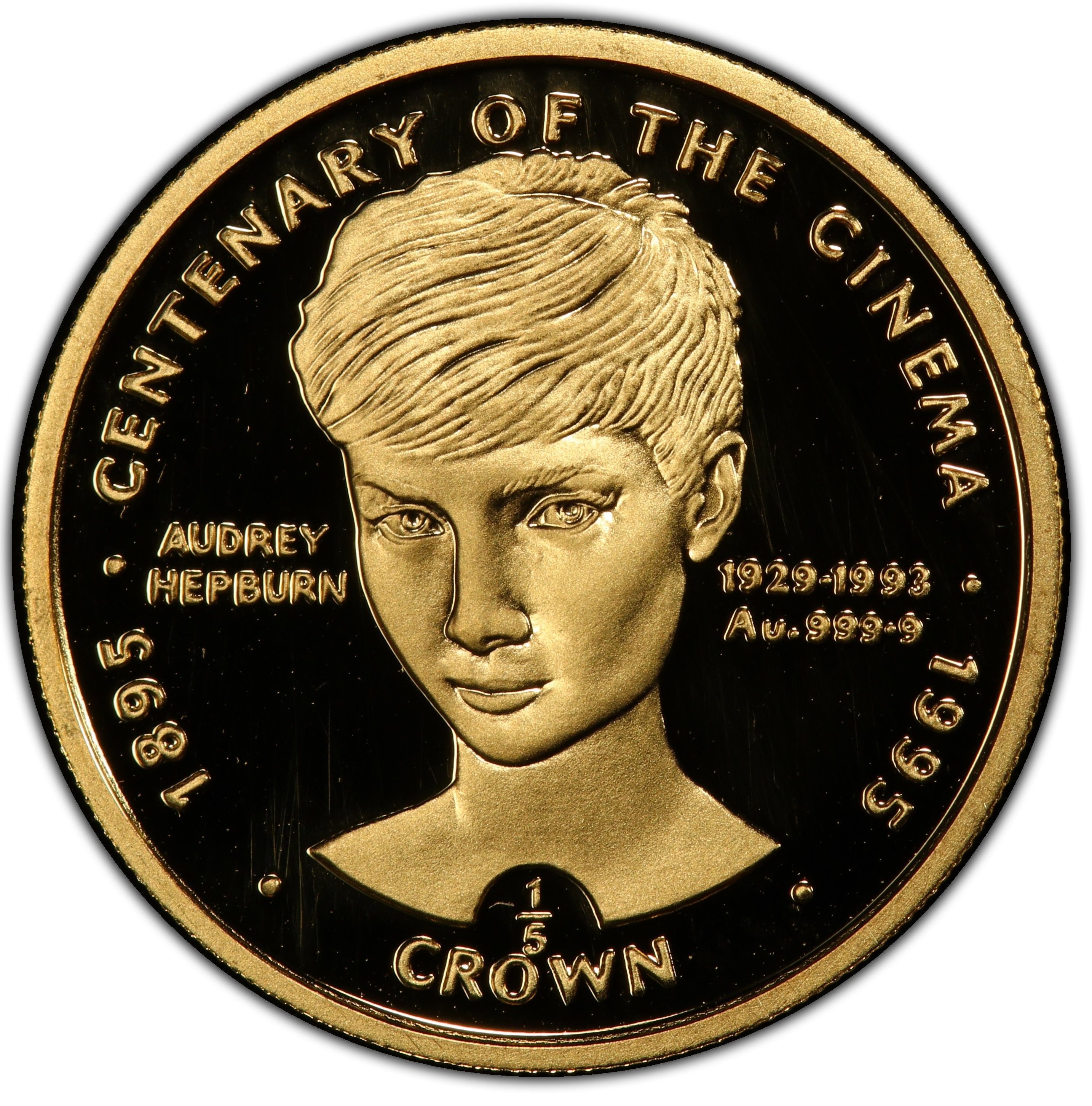 Gibraltar ⅕ Crown - Elizabeth II Audrey Hepburn reverse