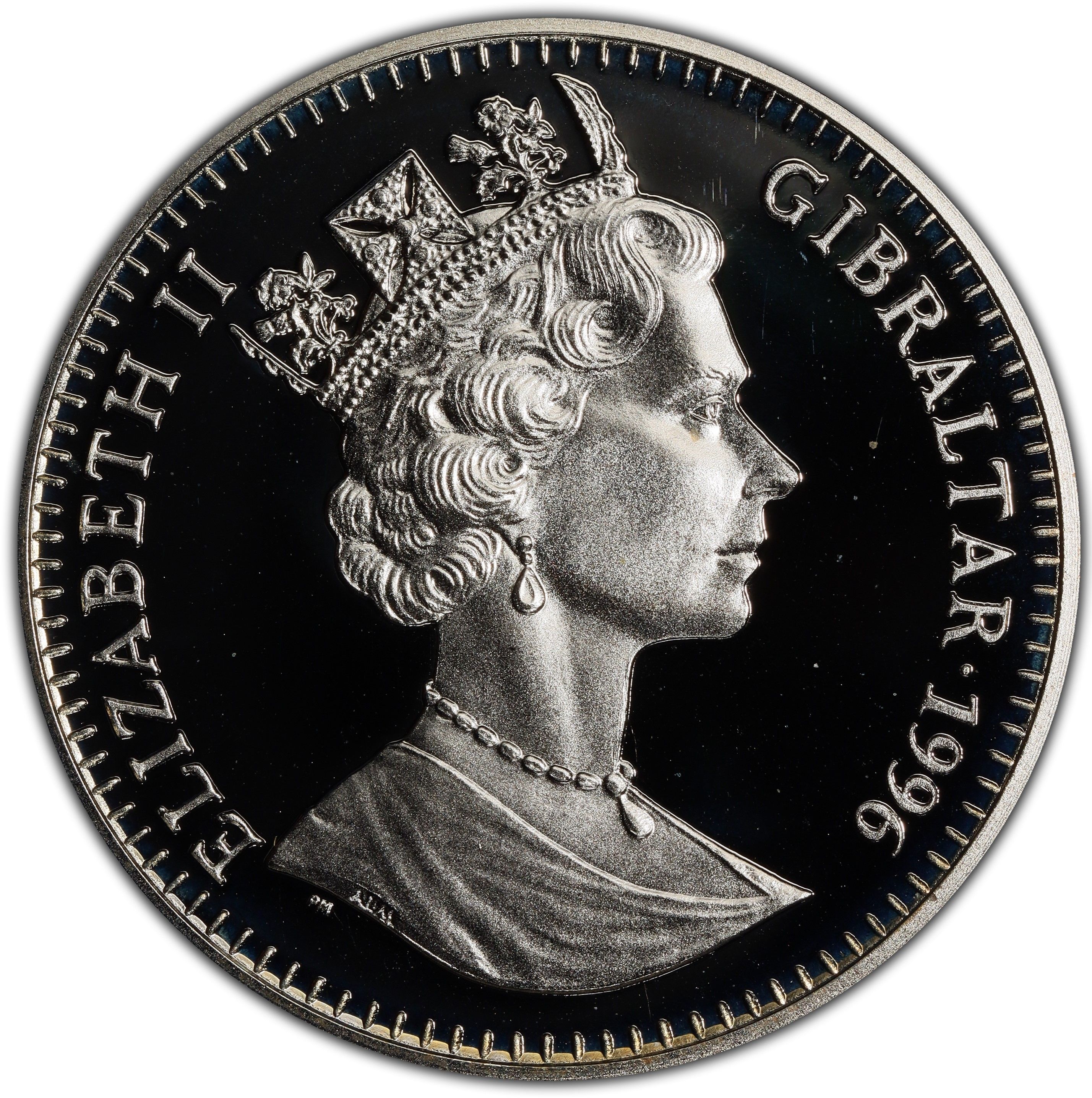 Gibraltar 1 Crown - Elizabeth II Marilyn Monroe; Silver Proof obverse