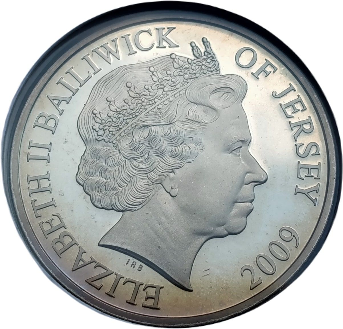 Jersey 5 Pounds - Elizabeth II John Cabot obverse