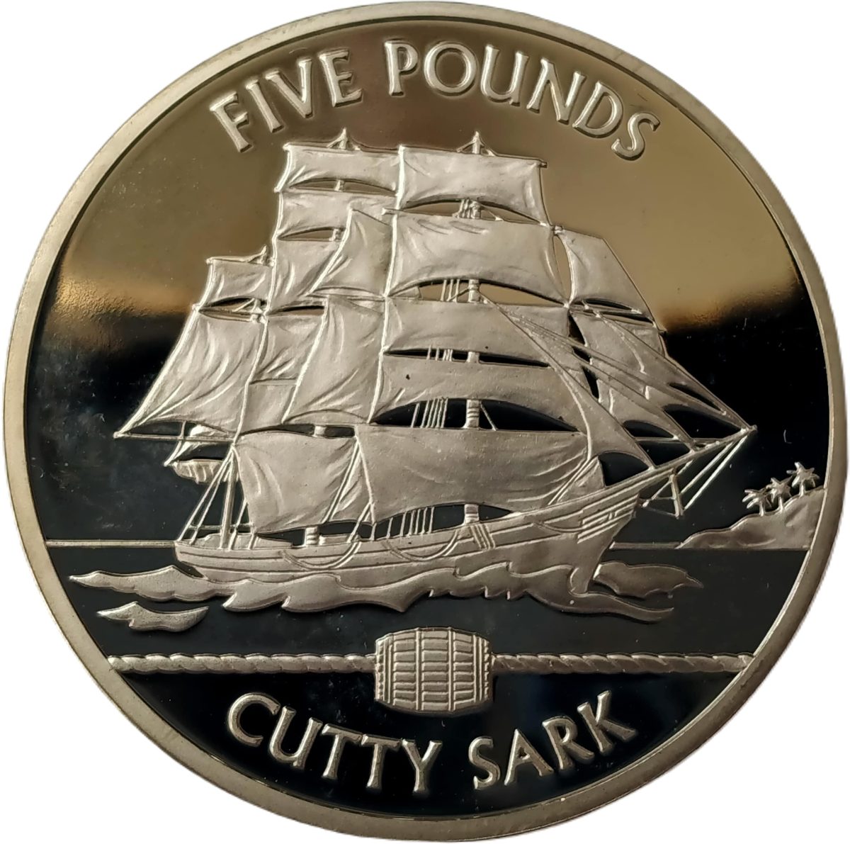 Guernsey 5 Pounds - Elizabeth II Cutty Sark