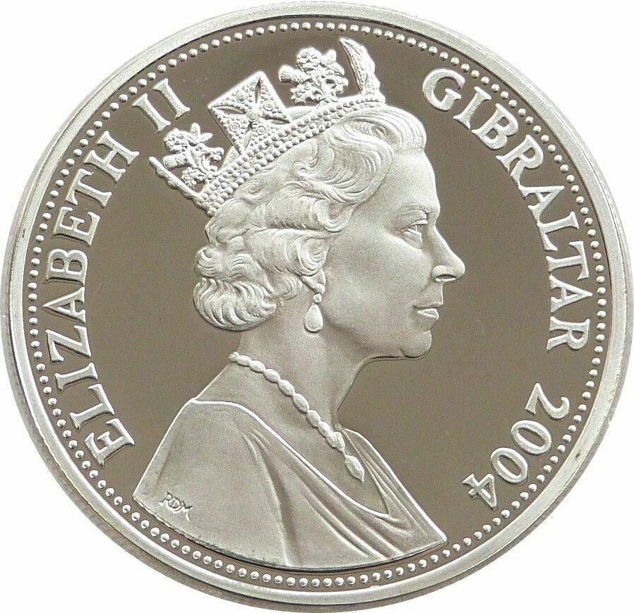Gibraltar 5 Pounds - Elizabeth II Battle of Kursk obverse