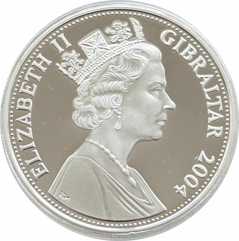 Gibraltar 5 Pounds - Elizabeth II 2004 Summer Olympics - Finland obverse