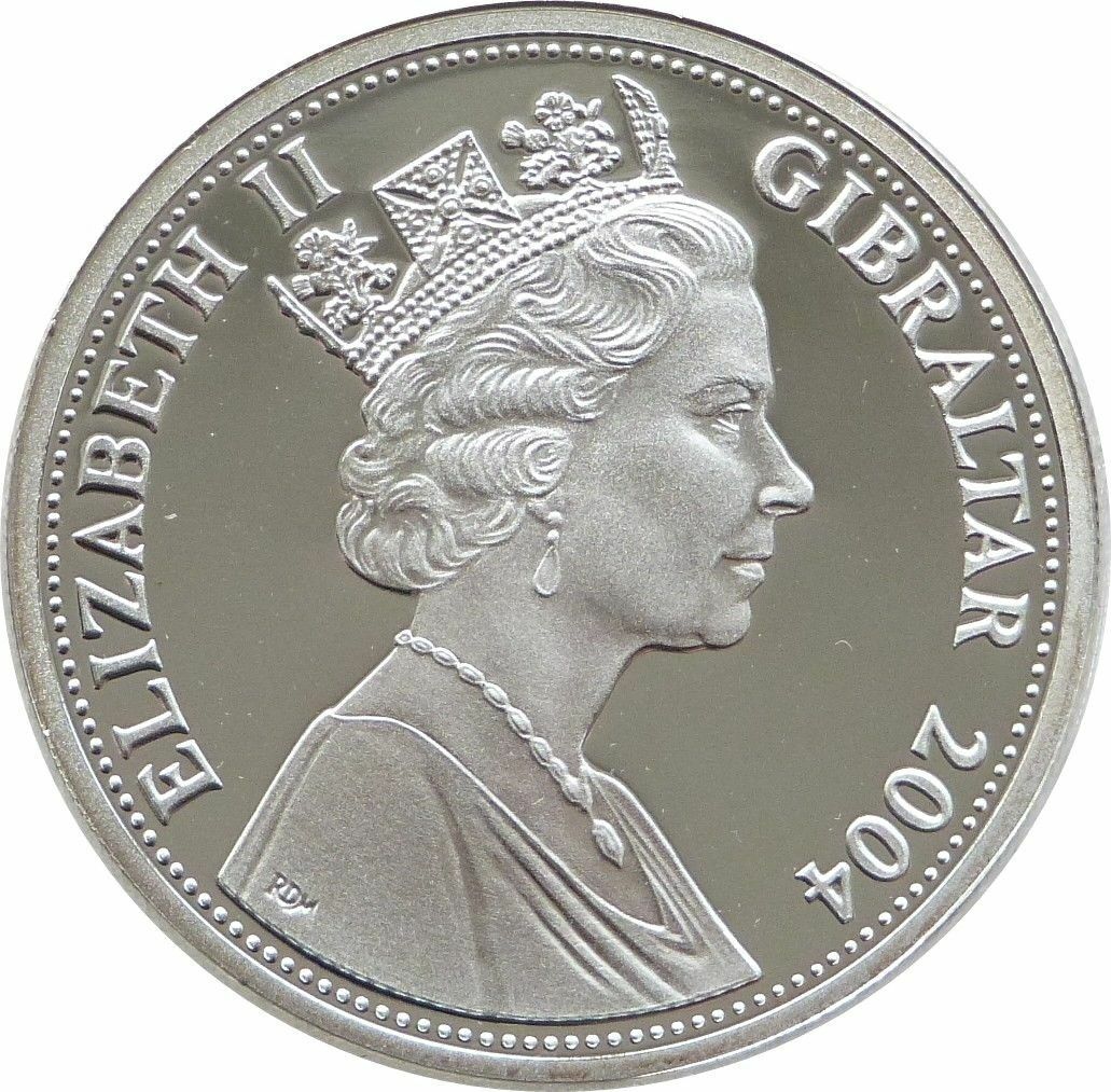 Gibraltar 5 Pounds - Elizabeth II 2004 Summer Olympics - Sweden
