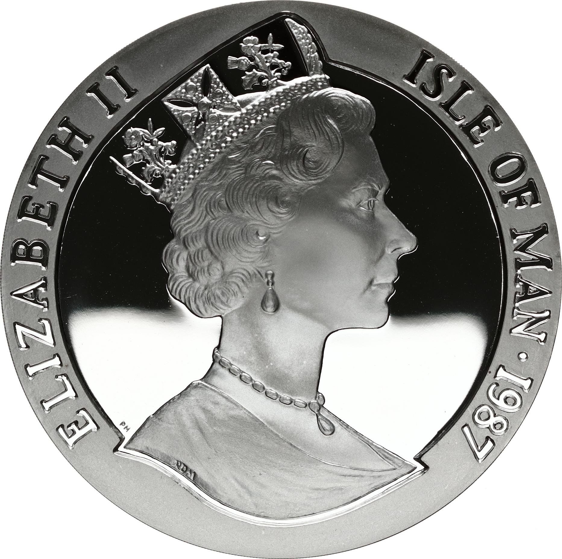 Isle of Man 10 Crowns - Elizabeth II Fremantle obverse
