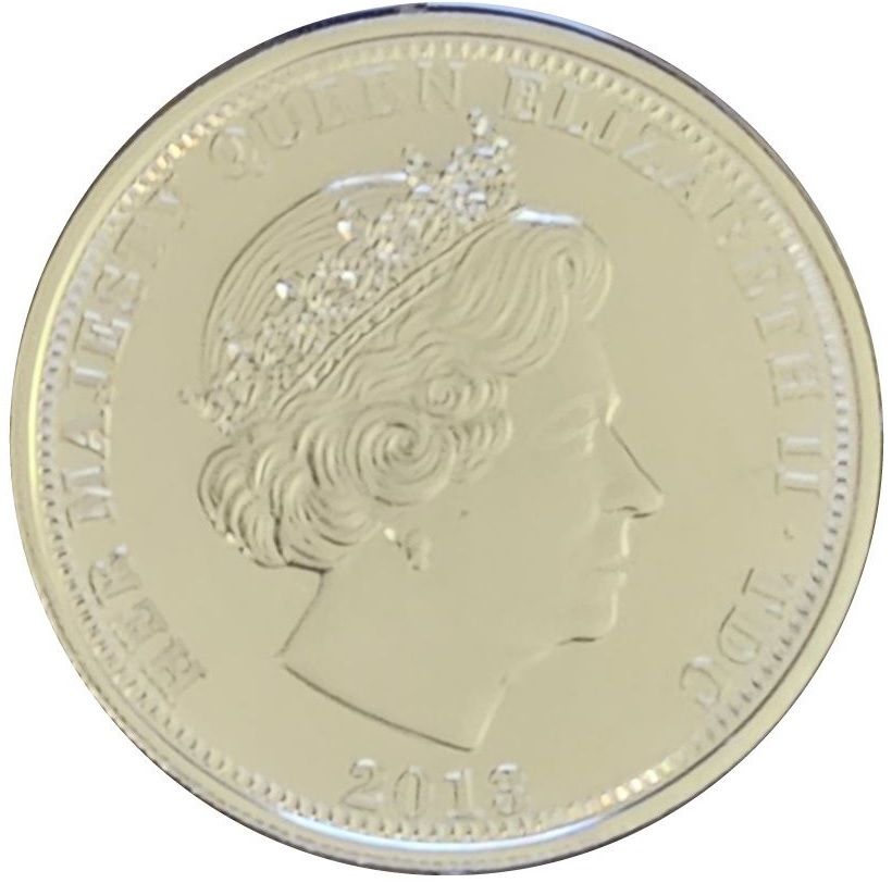 Tristan da Cunha 5 Pounds - Elizabeth II Diamond Jubilee; Silver Proof Issue obverse