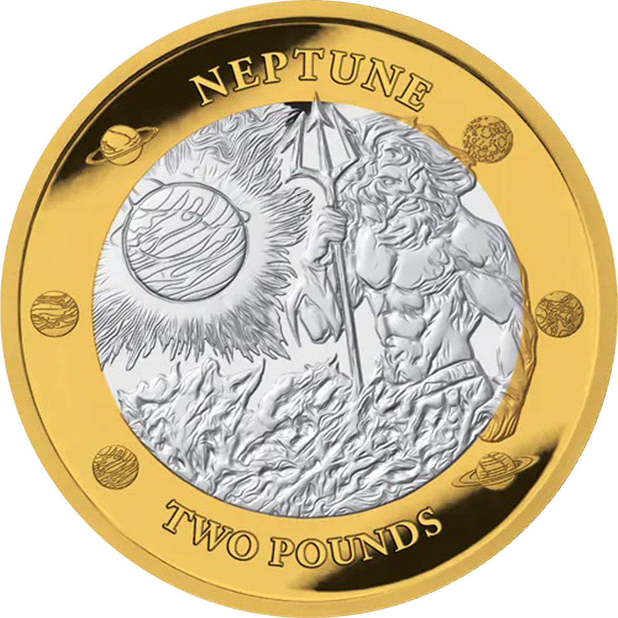 British Antarctic Territory 2 Pounds - Charles III Neptune Glacier reverse