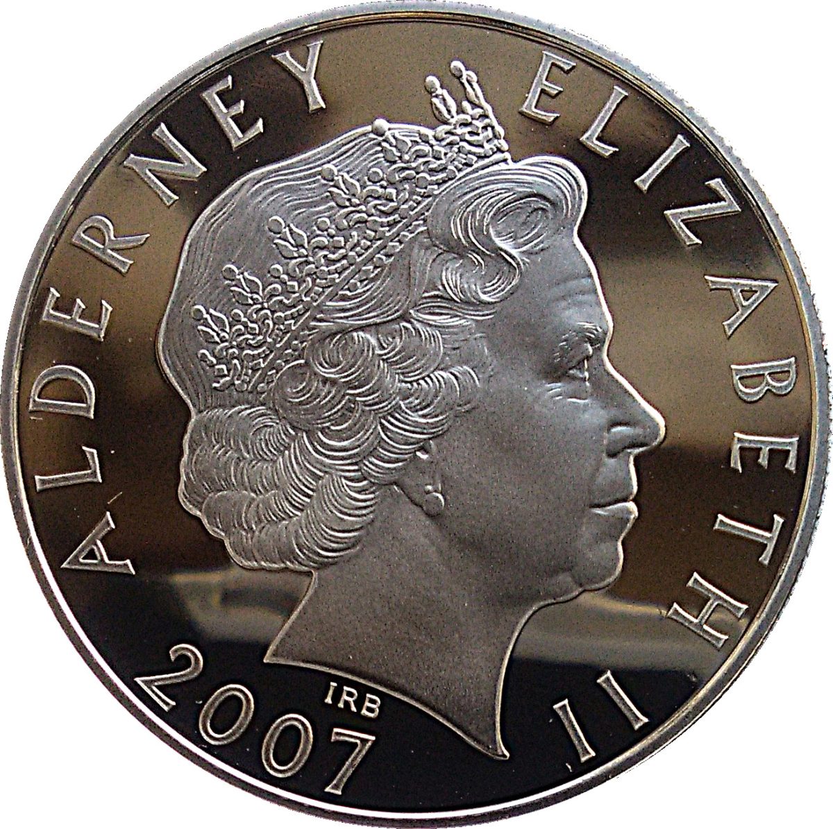 Alderney 5 Pounds - Elizabeth II Princess Diana; Silver Proof obverse