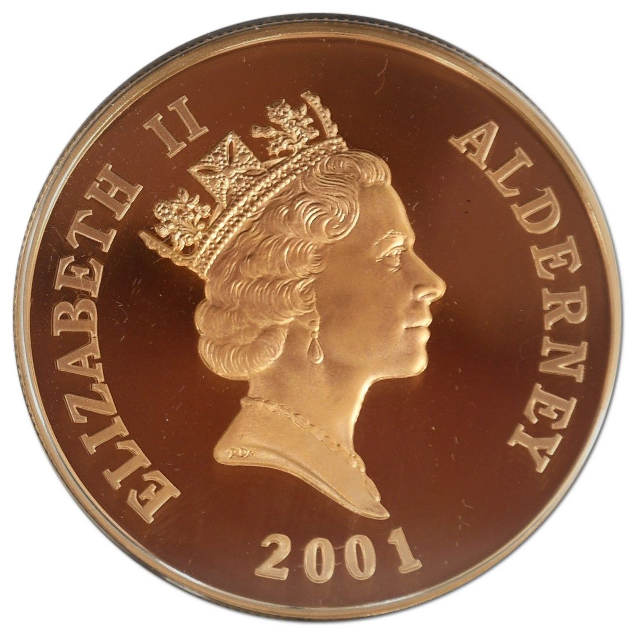 Alderney 5 Pounds - Elizabeth II Queen Elizabeth II; Gold Proof obverse