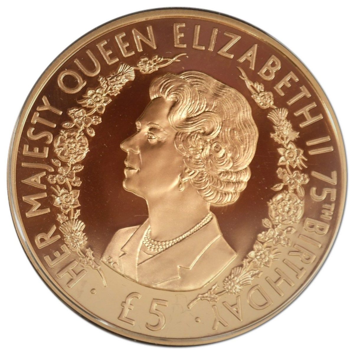 Alderney 5 Pounds - Elizabeth II Queen Elizabeth II; Gold Proof