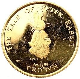 Gibraltar 1/25 Crown - Elizabeth II Peter Rabbit standing reverse