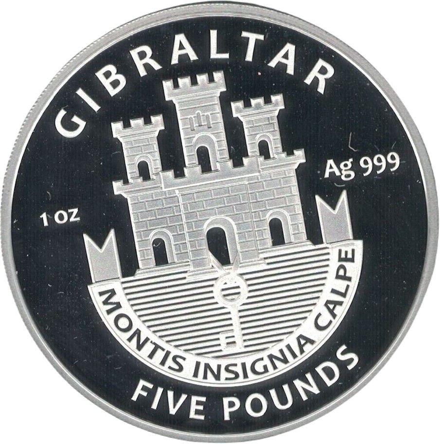 Gibraltar 5 Pounds Queen Victoria obverse